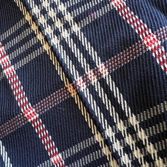 Andiata Women’s Virgin Wool Plaid Pants Navy Red White Size 38 (US 10) Trousers - Picture 7 of 8